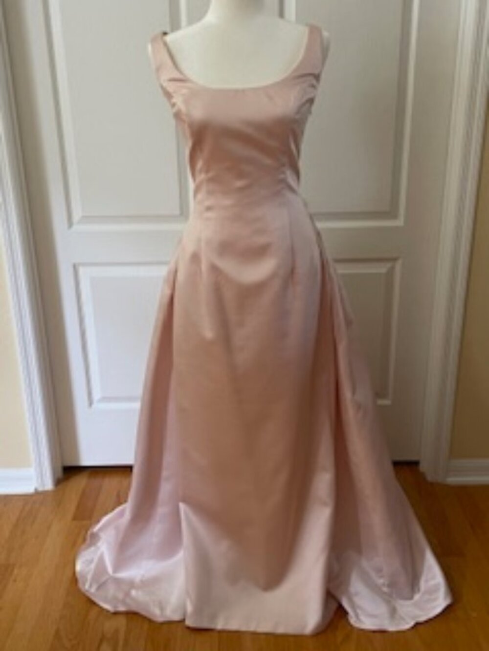 ABS Vintage Pale Pink Satin Evening Gown - size 6